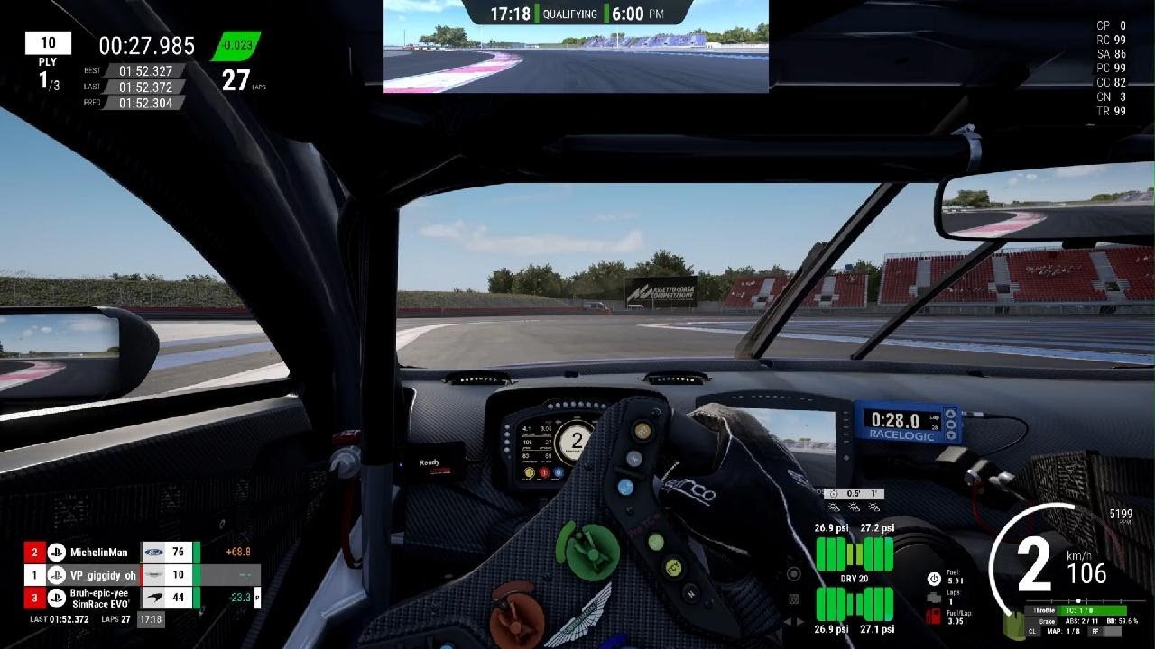 Assetto Corsa Competizione (PS5) - Aston Martin V8 Vantage GT3 @ Paul Ricard 1:52.135 + SETUP