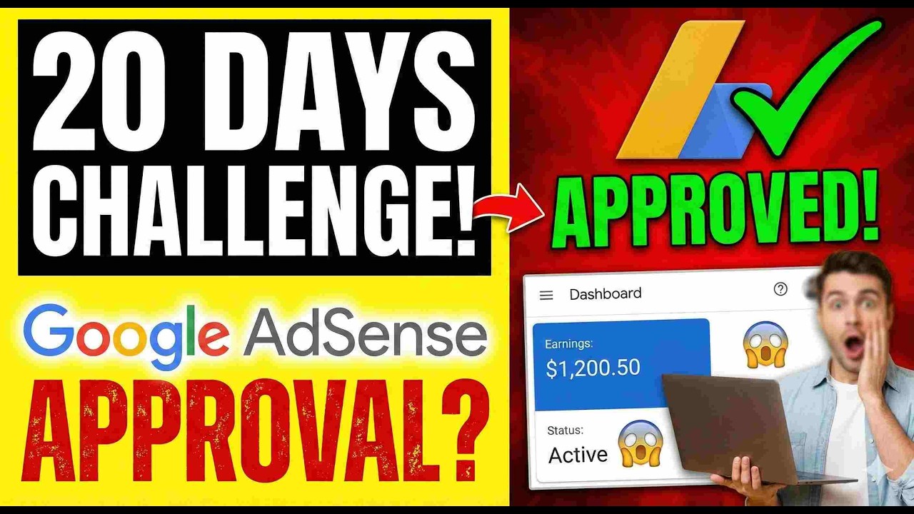 Google AdSense Reject हो रहा है? बस ये 20 दिन का Challenge ले लो!