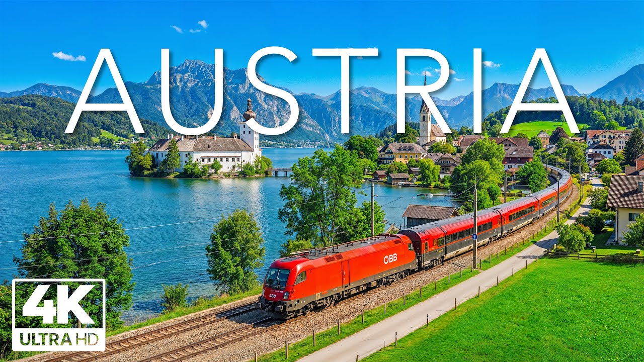 Austria 4K | Rolling Meadows, Quiet Villages & Cool Air | Calm Moving Between Stone and Sky