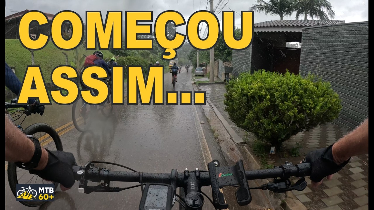 Começou debaixo d’água… e terminou perfeito! 🚴‍♂