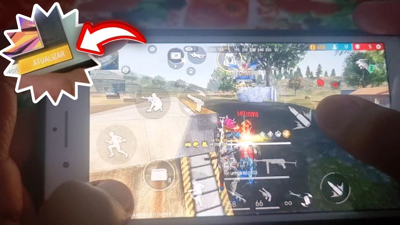 IPHONE 8 PLUS NA NOVA ATUALIZAÇÃO DO FREEFIRE!! PRESTA MAIS NÃO 😳