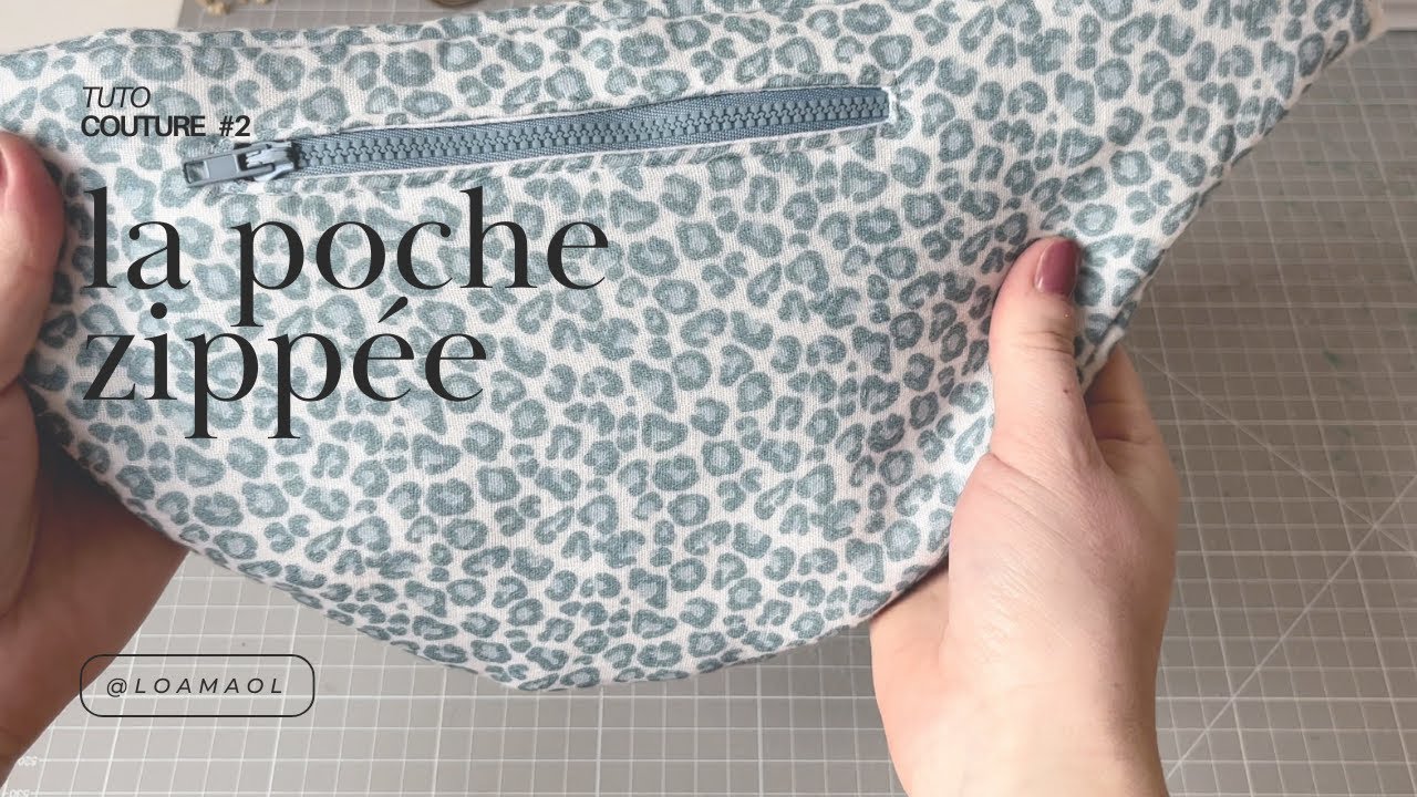 Tutoriel couture - coudre une poche zippée
