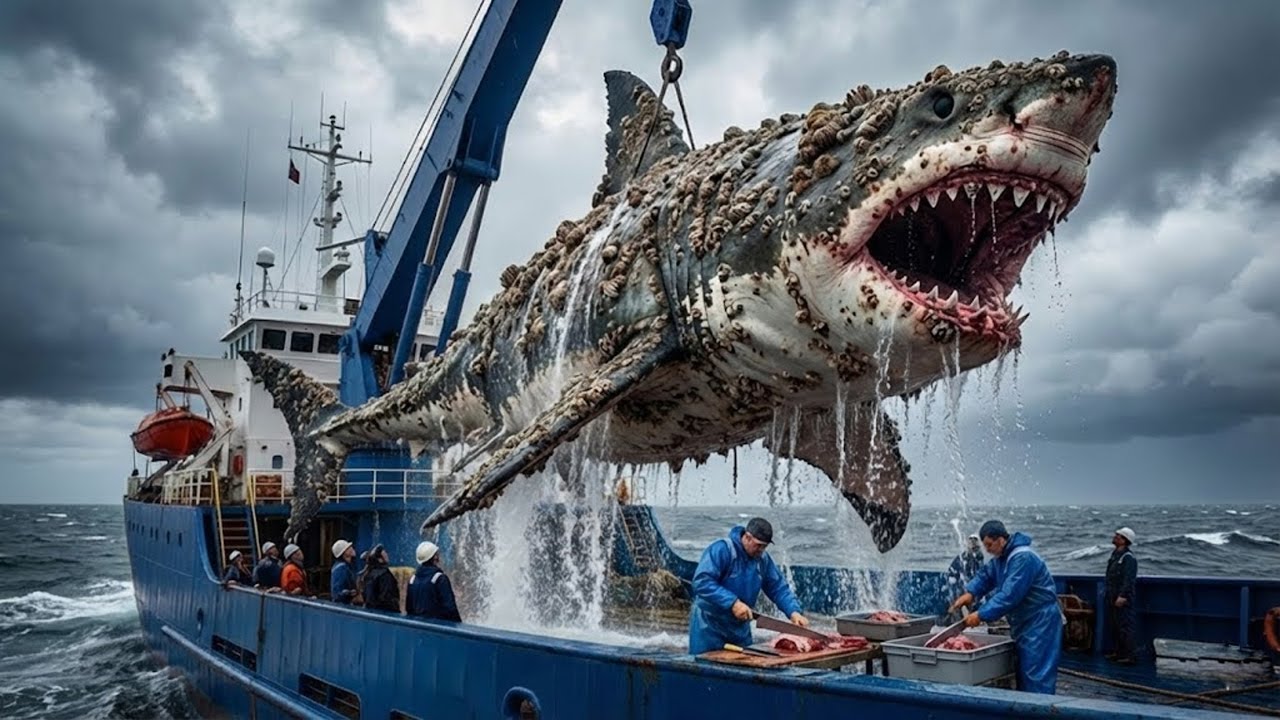 Охота на гигантских акул на ярусную снасть – эпическая морская битва с огромными хищниками!