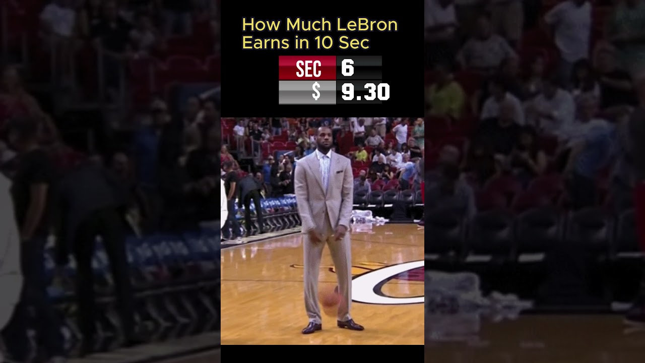 Watch How Much LeBron Earns in 10 Seconds 😳💸#lebronjames
