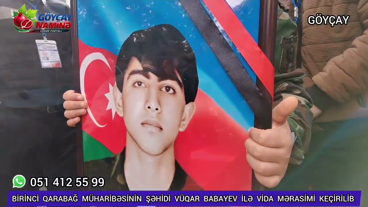 Göyçayda Birinci Qarabağ Müharibəsinin Şəhidi Babayev Vüqar Səlim oğlu ilə vida mərasimi keçirilib