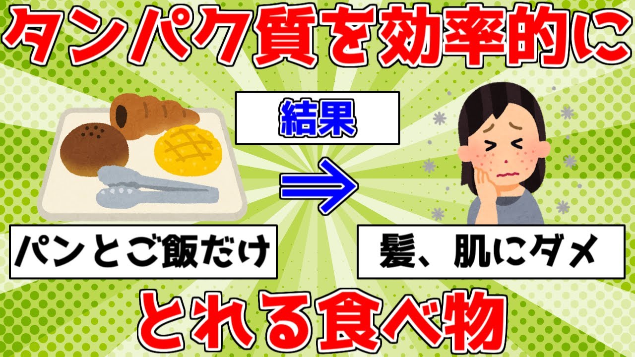 【驚愕】タンパク質を効率的にとれる食べ物【ゆっくり解説】