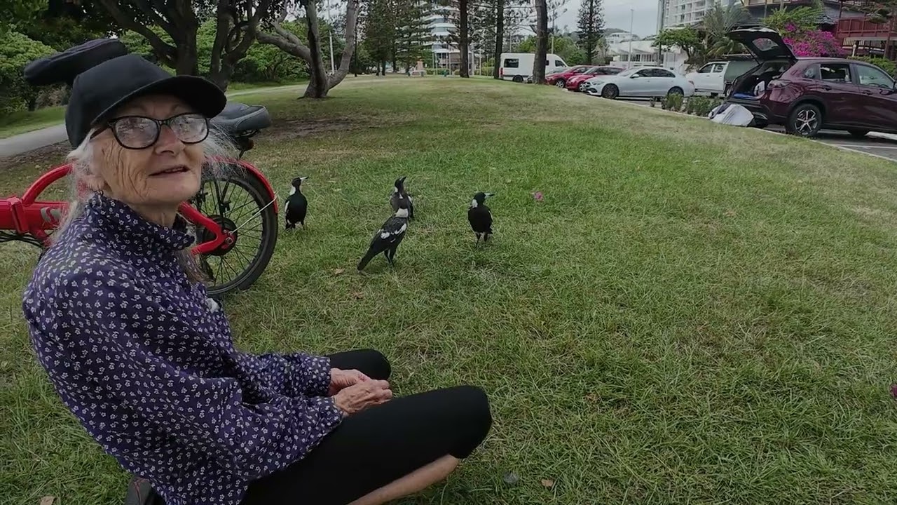 Jahnavi Feeding the birds