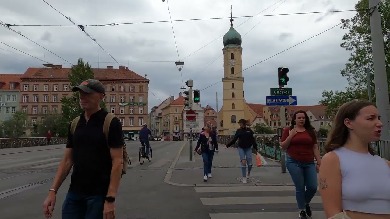 This is Graz | Graz Walking Tour in August 2022, Austria | 4K | ASMR | City Ambience