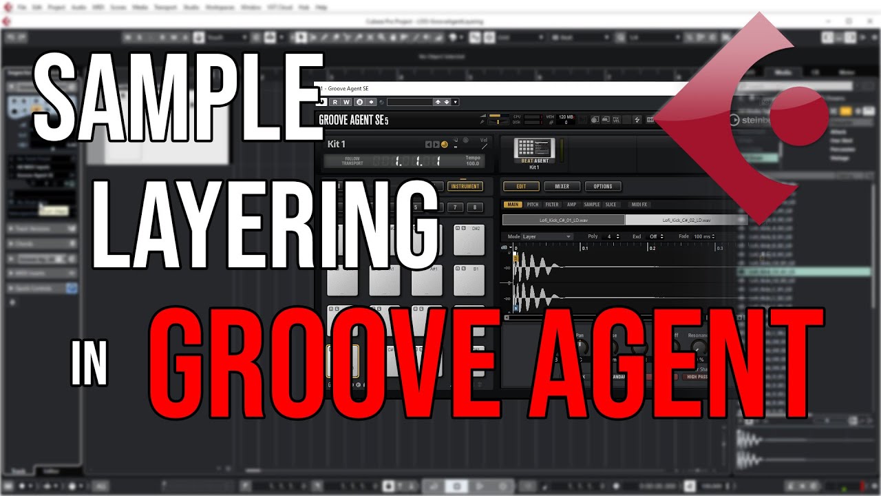 How to layer drum samples in Cubase with Groove Agent!