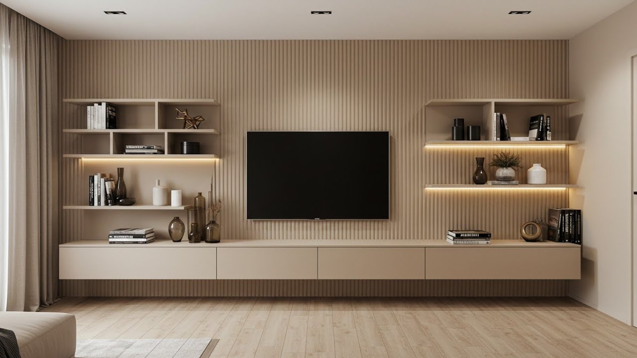 250+ NEW Modern TV Wall Unit Ideas 2025 | Floating Cabinet Designs & Stylish Living Room Inspiration