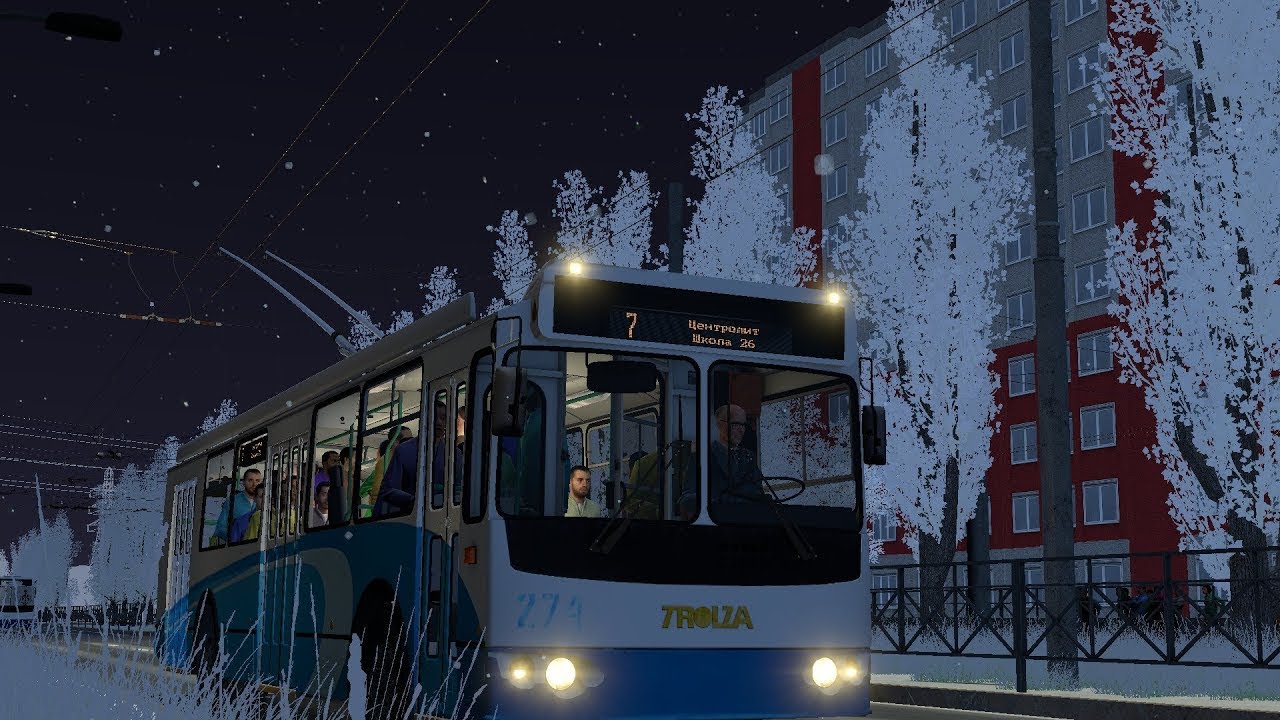 Garry's Mod Trolleybus Поїздка на атролі у тролейбусі Тролза 682Г018.02 з підписником