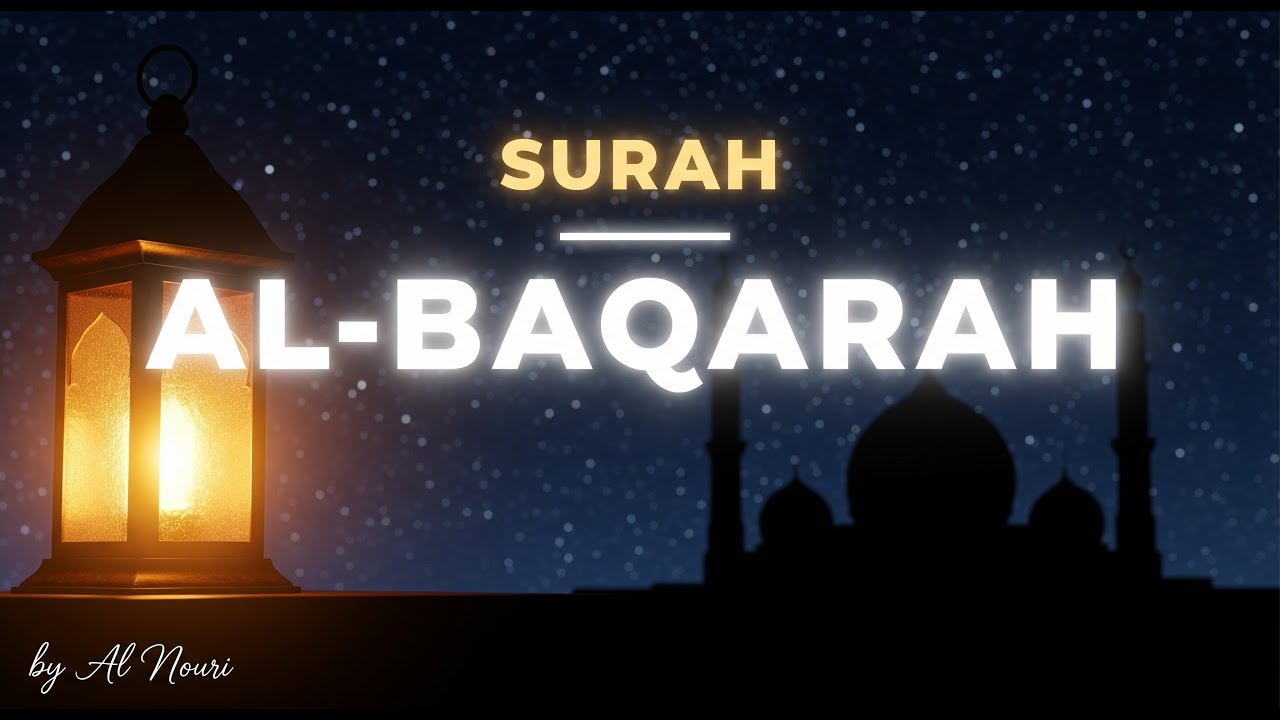 Beautiful Surah Al-Baqarah Recitation | Peaceful Quran Soundscape in English for Sleep Aid