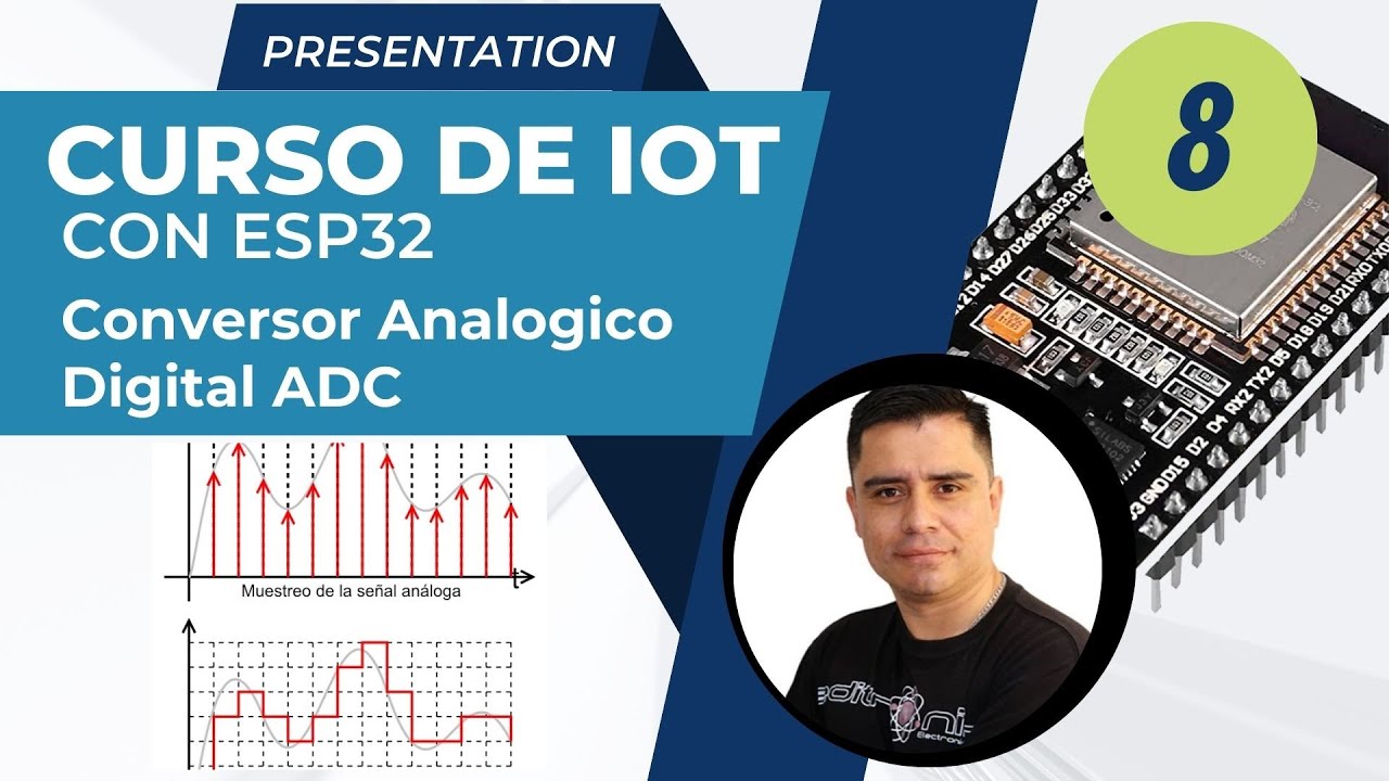 ✅ curso IOT con ESP32 y ARDUINO (No8) | conversor analógico digital ADC del esp32 | editronikx