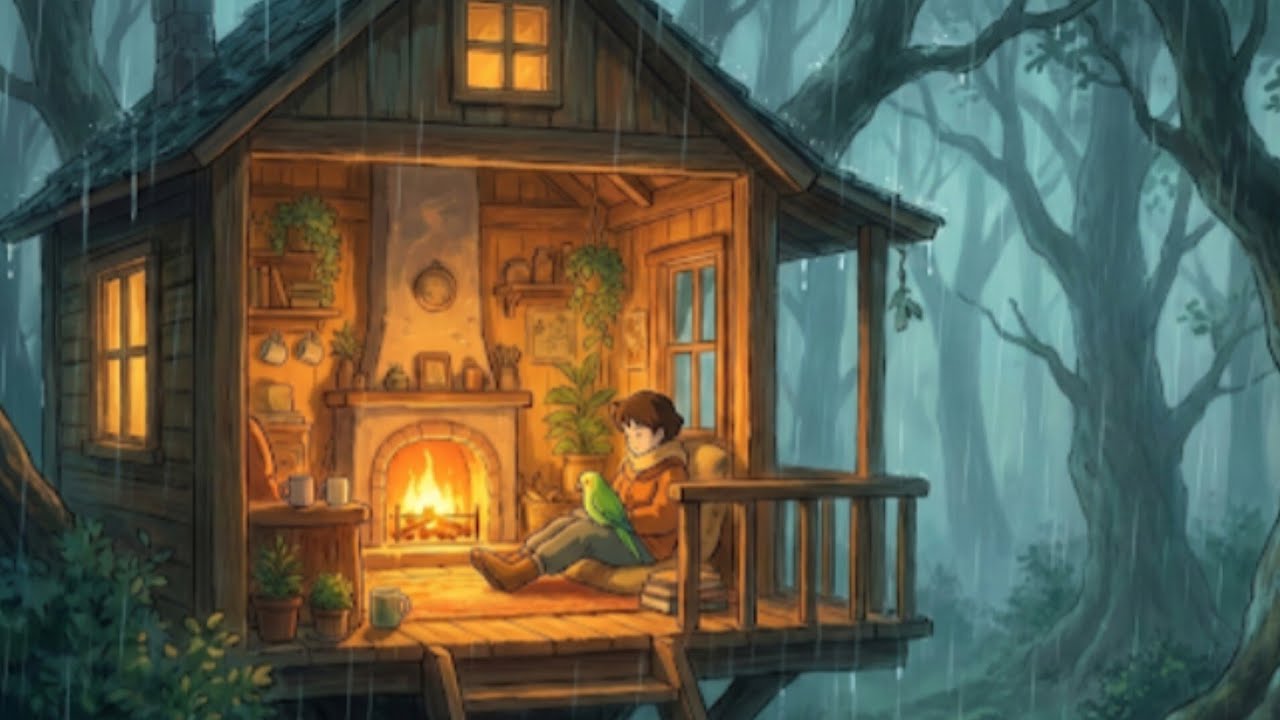 Rainy Treehouse Nights 🌧️ | Living My Dream Life in Silence