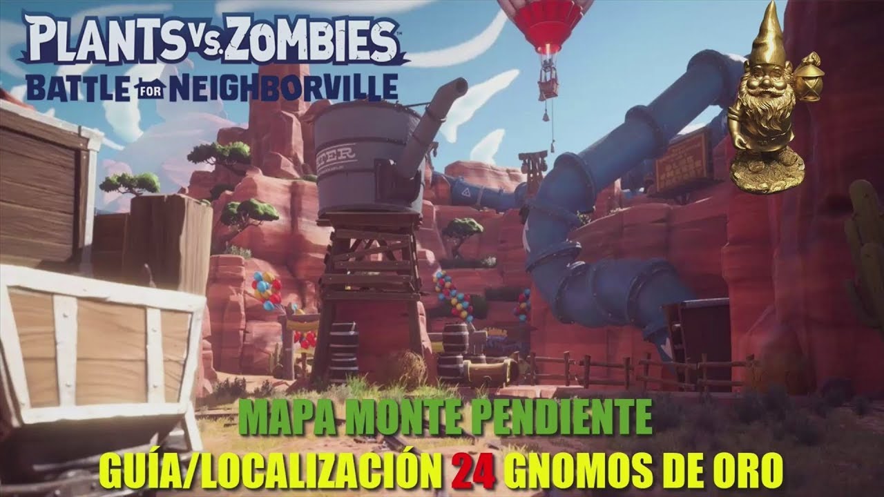 Plantas Vs Zombies: BFN -Mapa Monte Pendiente- Guía/Localización Los 24 Gnomos de Oro -En Español