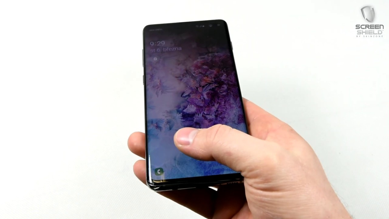 Screenshield&trade; ochrann&aacute; f&oacute;lie SAMSUNG Galaxy S10 a S10+, pro ultrazvukov&yacute; sn&iacute;mač otisku v displeji