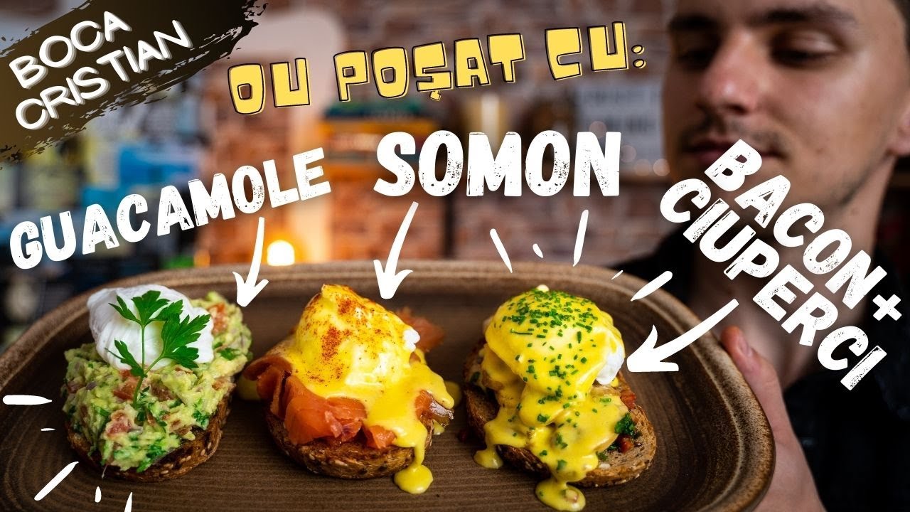Mic dejun/brunch cu ou poșat în 3 feluri + sos olandez (4k) | Boca Cristian