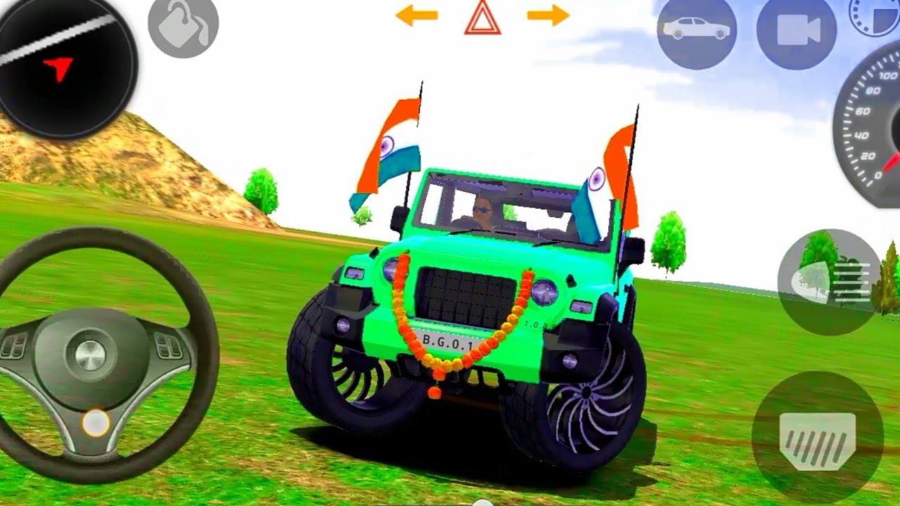 Modifed Mahindra Thar 😈Games : Indian Green Thar ( Gadi wala Game) Car Game Android Game #2026