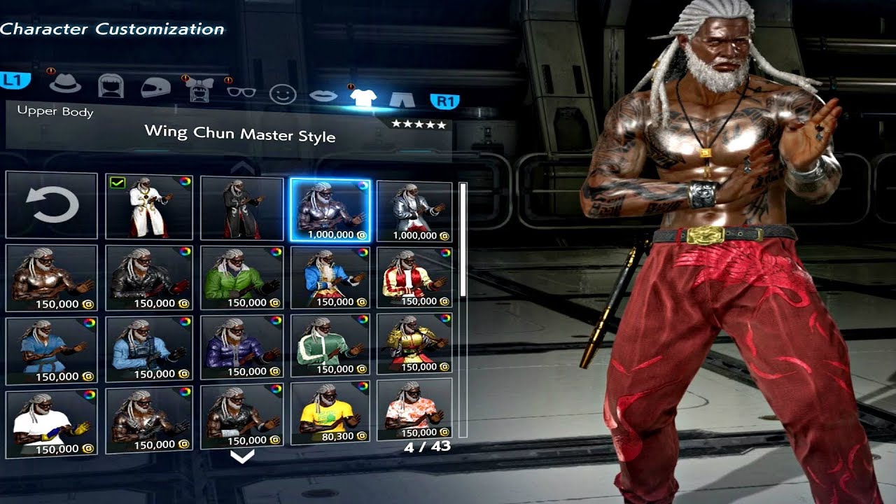 TEKKEN 7 - Leroy Smith Customization (2019 Wing Chun DLC Character) PS4 Pro