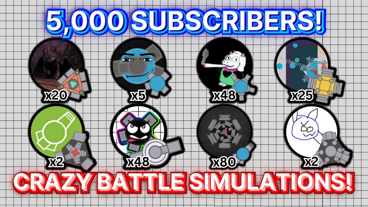 5K SPECIAL - THE ULTIMATE ARRAS.IO BATTLE SIMULATIONS! #arrasio