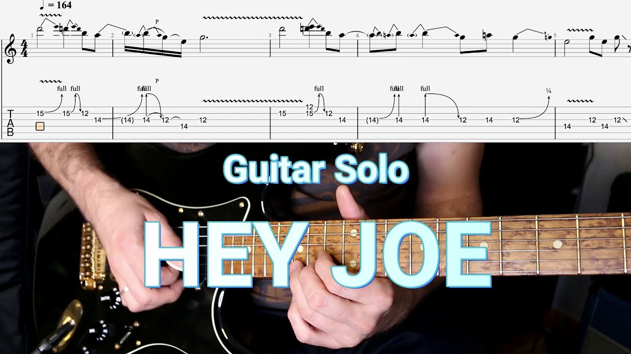 Jimi Hendrix - Hey Joe - Guitar Solo | TAB's (Patreon)