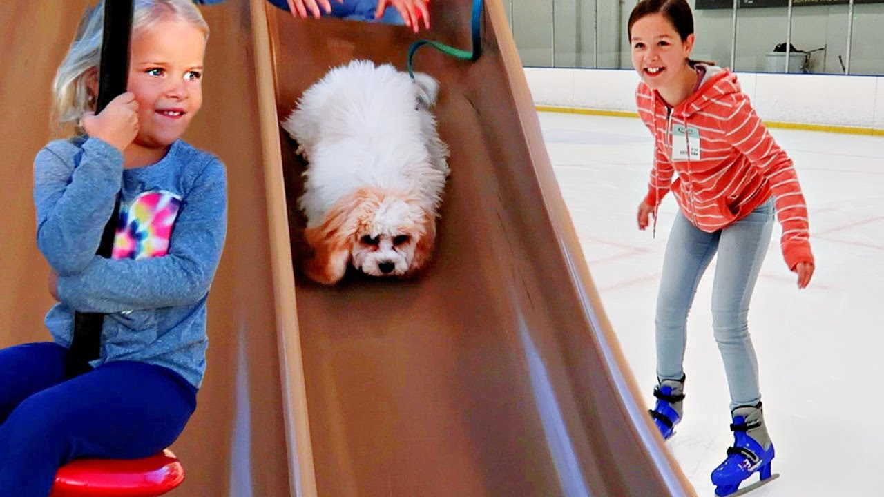 🐶PUPPY SLIDE & ICE DANCING⛸