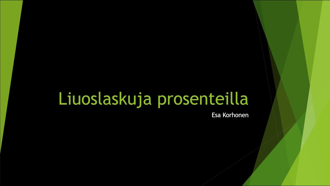 Liuoslaskuja