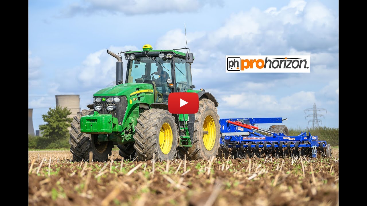 John Deere 7930 Cultivating with Philip Watkins 6m Incorporator