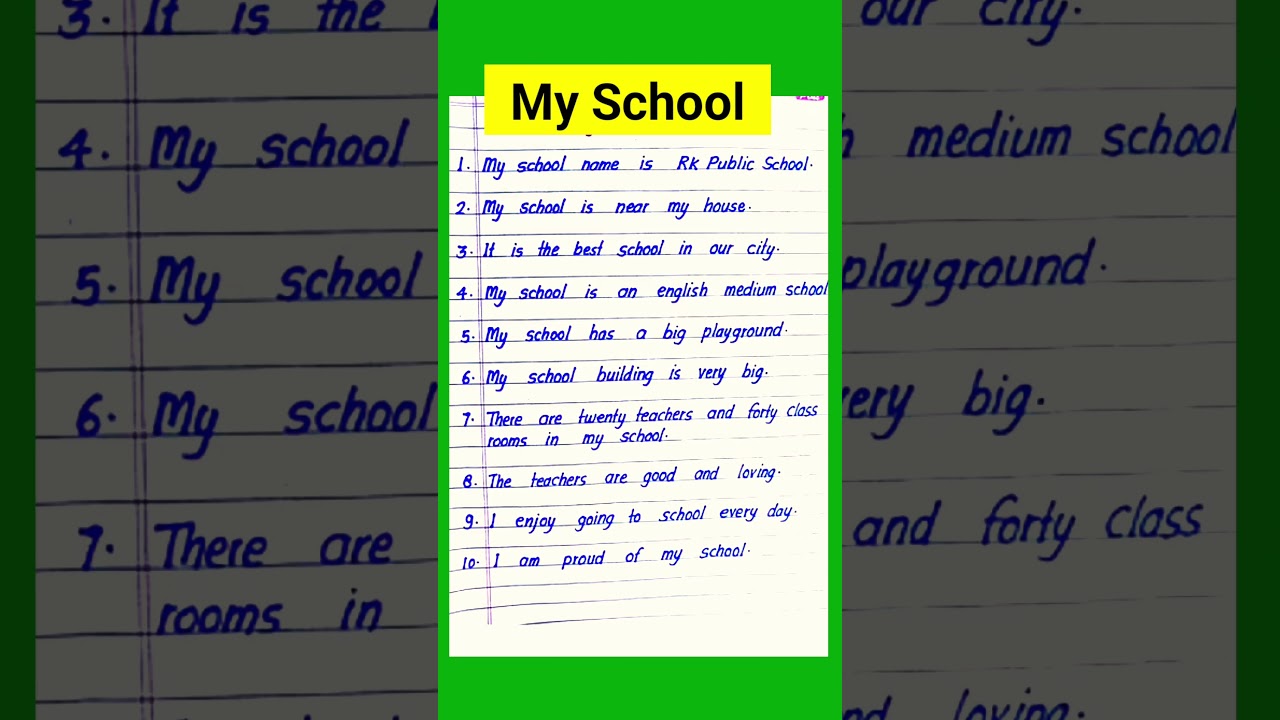 My School Essay in English / 10 Lines Essay on My School #essaywriting #myschoolessay