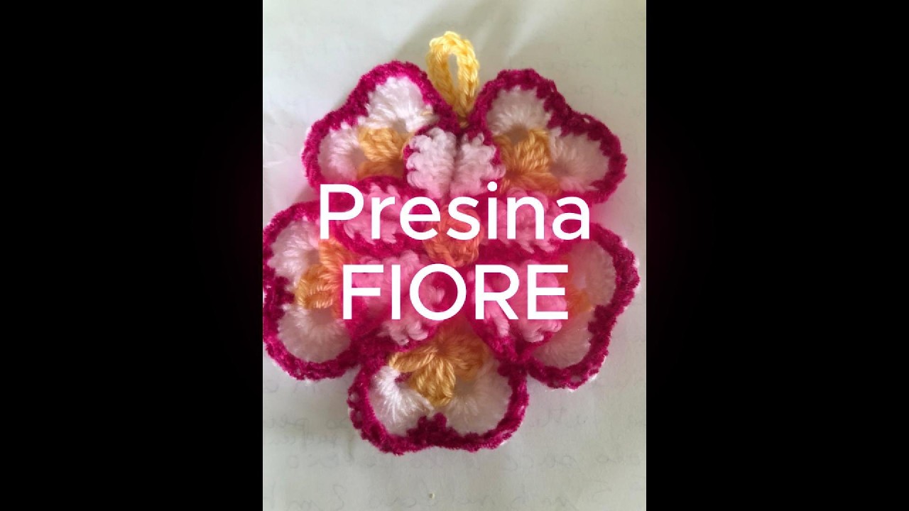 Presina all'uncinetto a forma di fiore - Modello n. 2