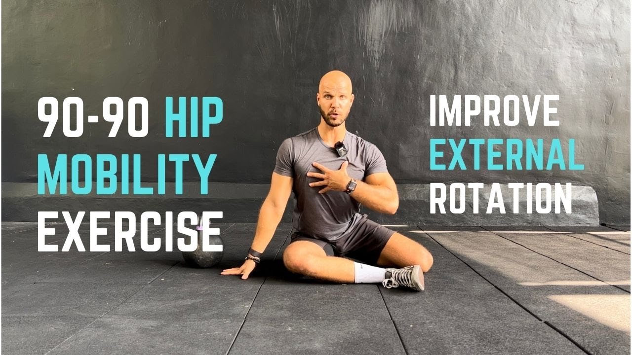 90 90 Hip Stretch for External Rotation  (PAILs RAILs)  - improve hip mobility