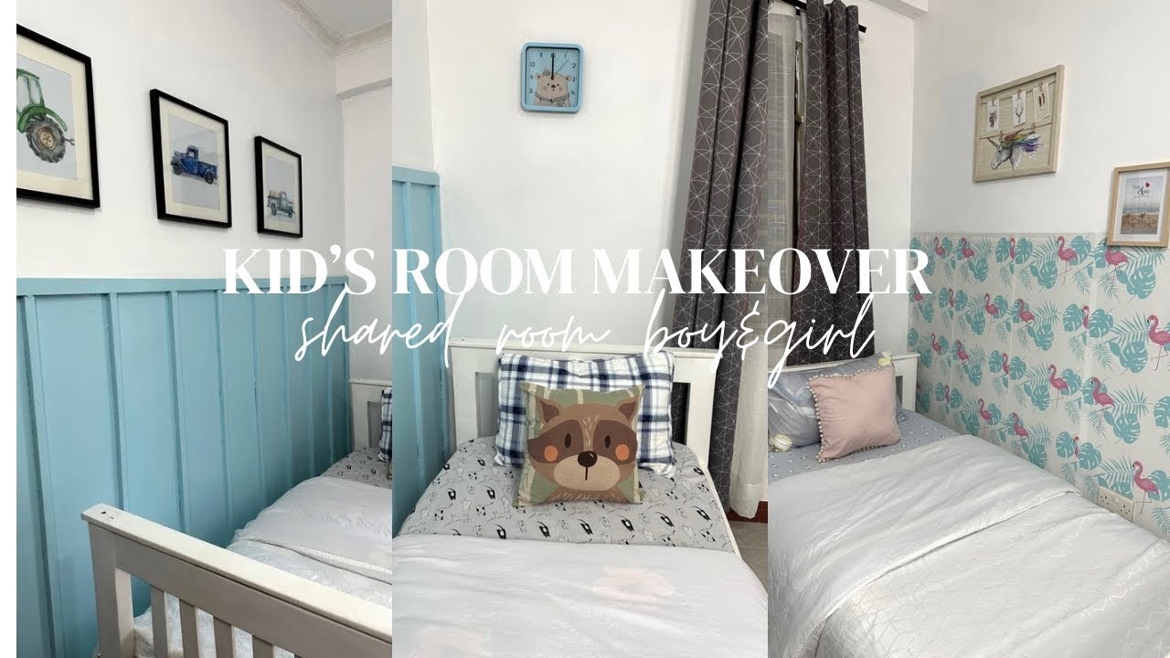 KID’S BEDROOM MAKEOVER,shared room boy and girl  decor ideas , Ugandan YouTuber,