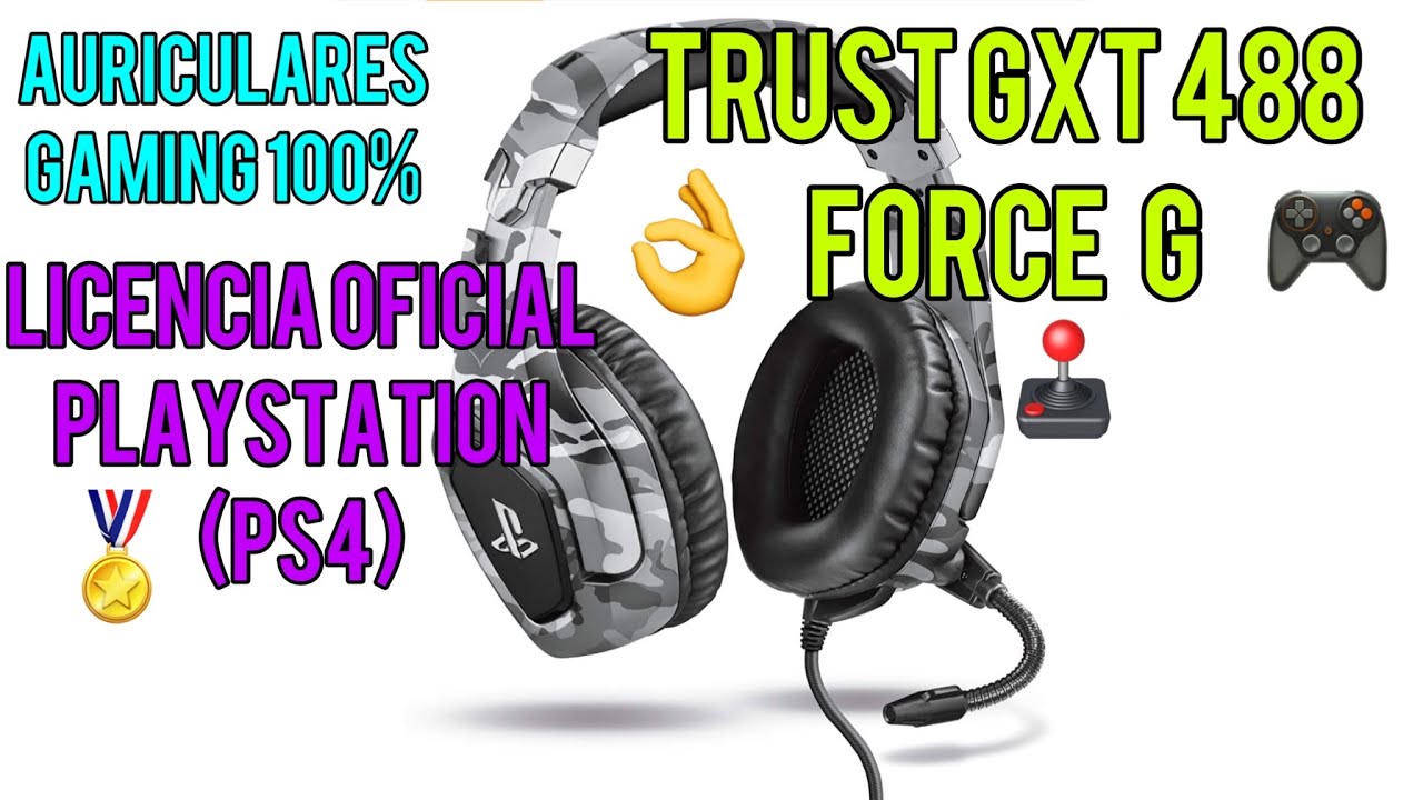 Trust GXT 488 Force G,auriculares Gaming económicos licencia playstation PS4 PS5