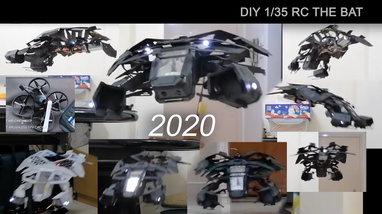 DIY RC THE BAT (The Dark Knight Rises - batwing) 1/35 (base on iflight A85 FPV racing drone）