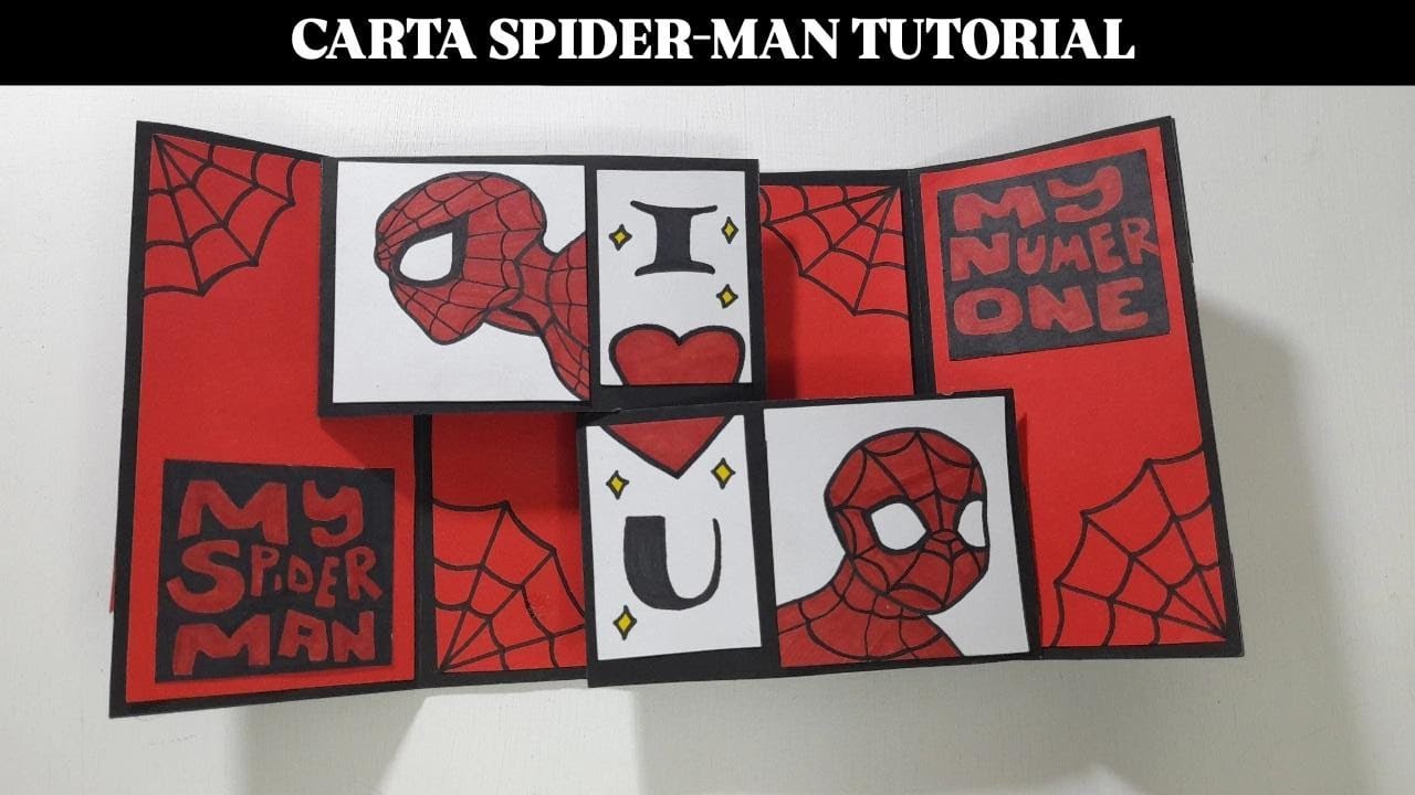 TUTORIAL: CARTA SPIDER-MAN - Regalo Fácil para Mi Novio