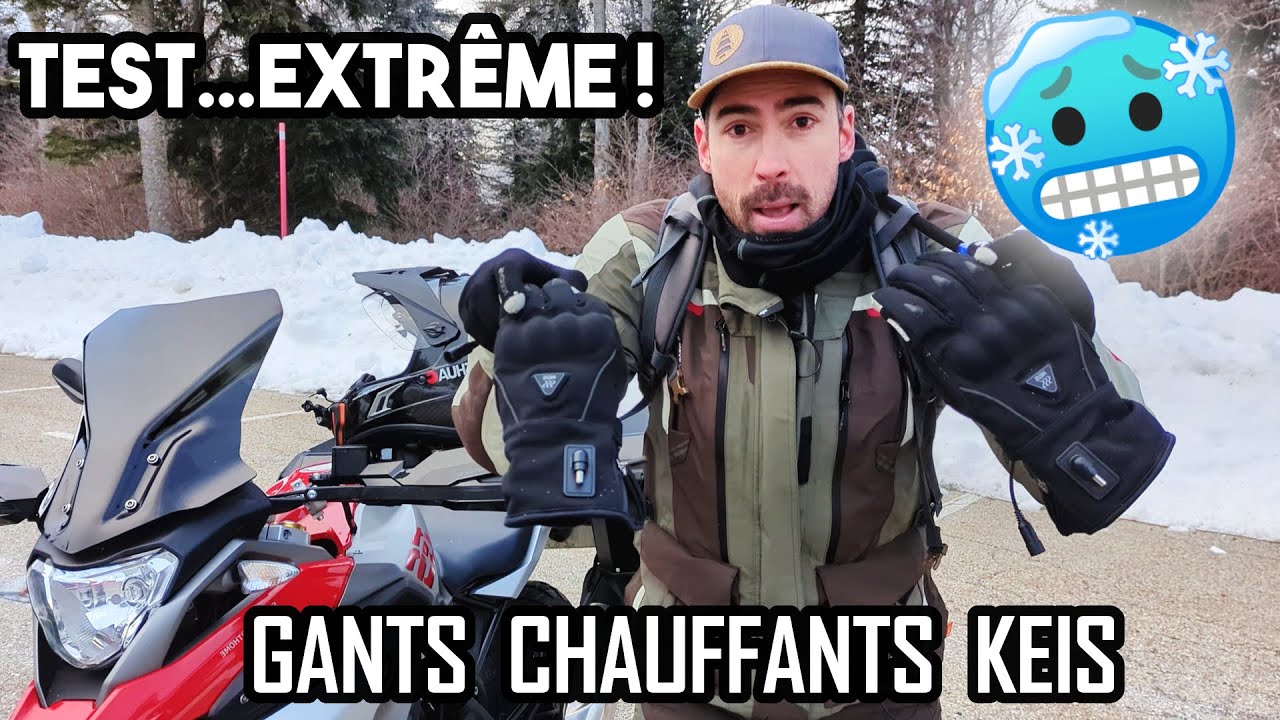 Conditions EXTR&Ecirc;MES de test des gants chauffants KEIS - Mieux que les poign&eacute;es chauffantes ???