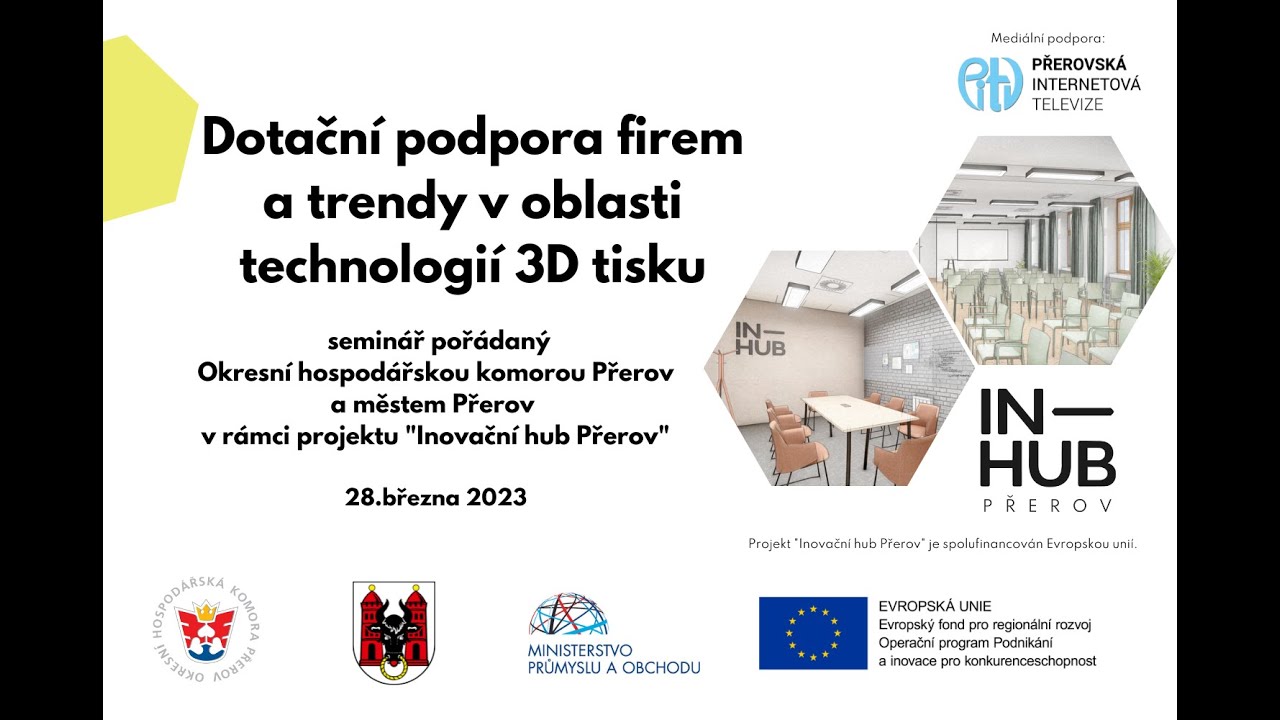 ZÁZNAM | Dotační podpora firem a trendy v oblasti technologií 3D tisku