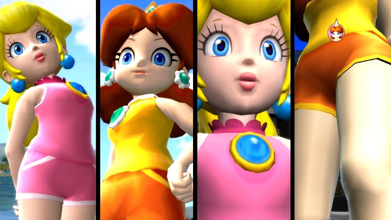 Mario and Sonic at the Olympic Games GIANTESS PEACH & DAISY (Wii)