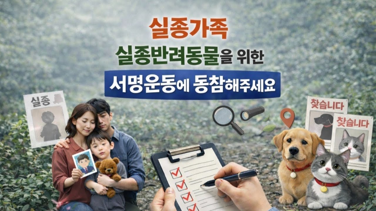 실종전단지를 부착하지 않아도 가족을 찾을 수 있는 세상을 만들기 위해 서명 부탁드립니다  서명 운동 링크는 댓글에 있습니다