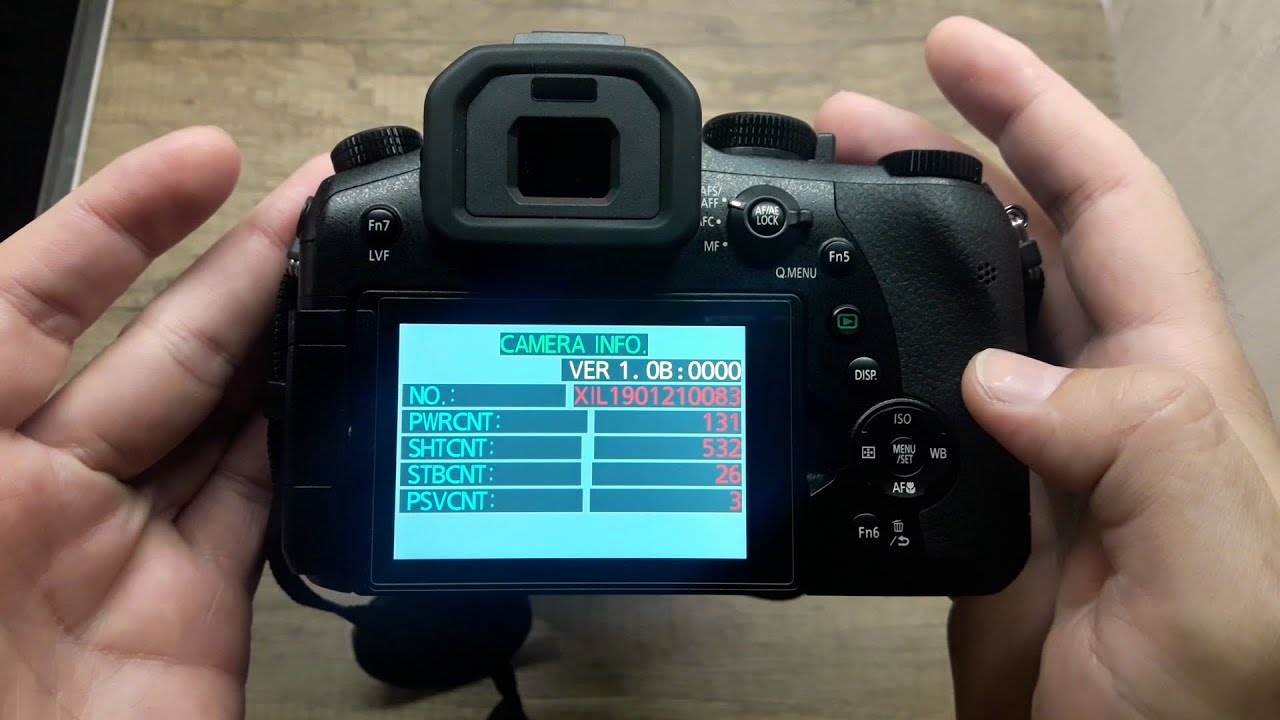 Panasonic Lumix DMC-FZ2000/FZ2500 Shutter Count - Hidden Service Menu