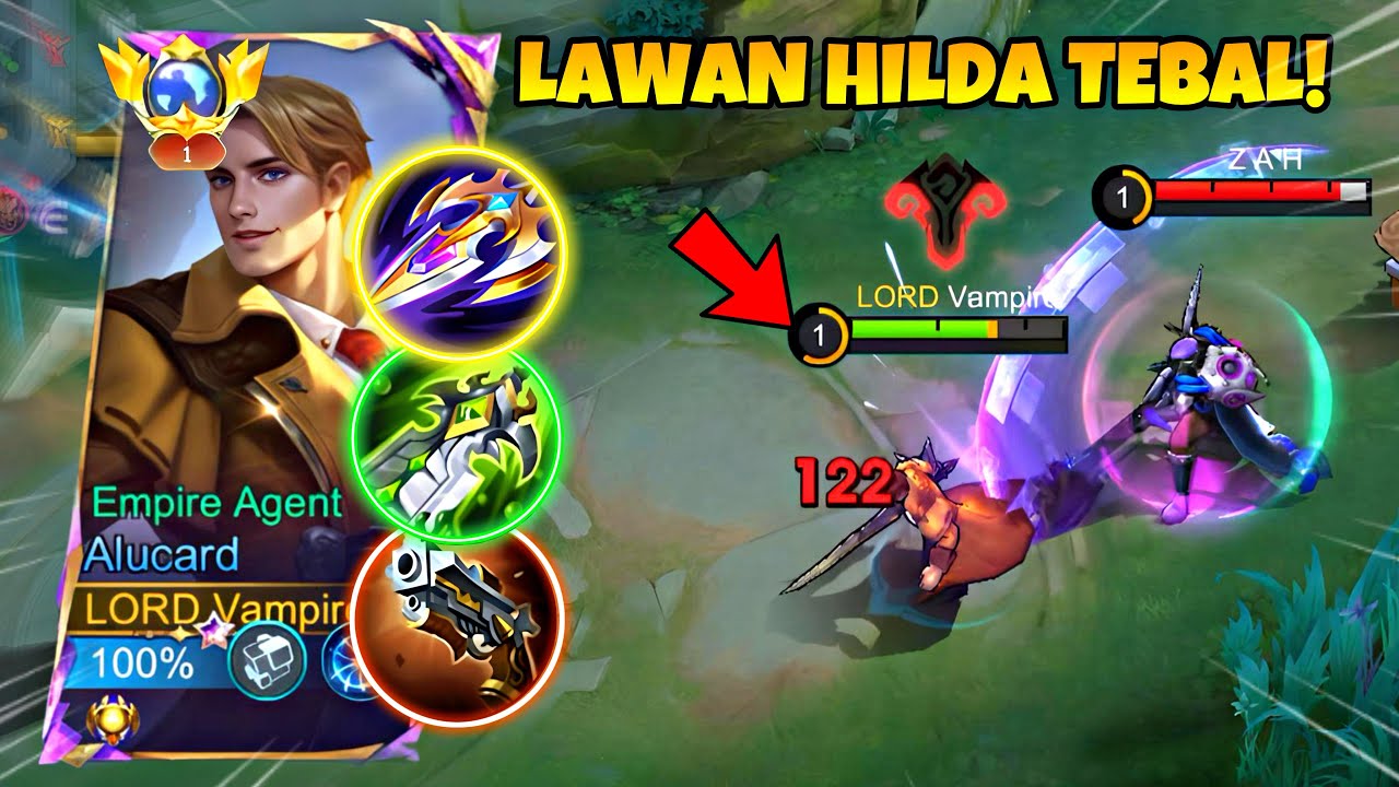 DUEL BARBAR DI EXP LANE! ALUCARD VS HILDA TANPA MUNDUR 🔥 | MLBB