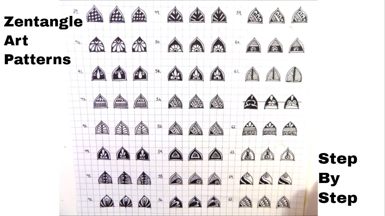 26 Mandala Petal Patterns / Easy Pattern Designs for Mandala & Zentangle (Part II) / Mandala pattern