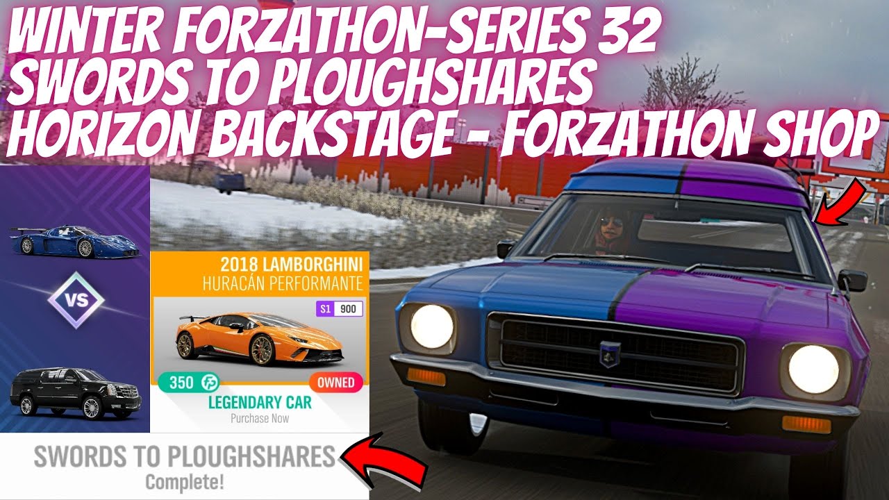 FORZA HORIZON 4-Weekly forzathon challenges SWORDS TO PLOUGHSHARES-Horizon backstage-Rail yard ramp
