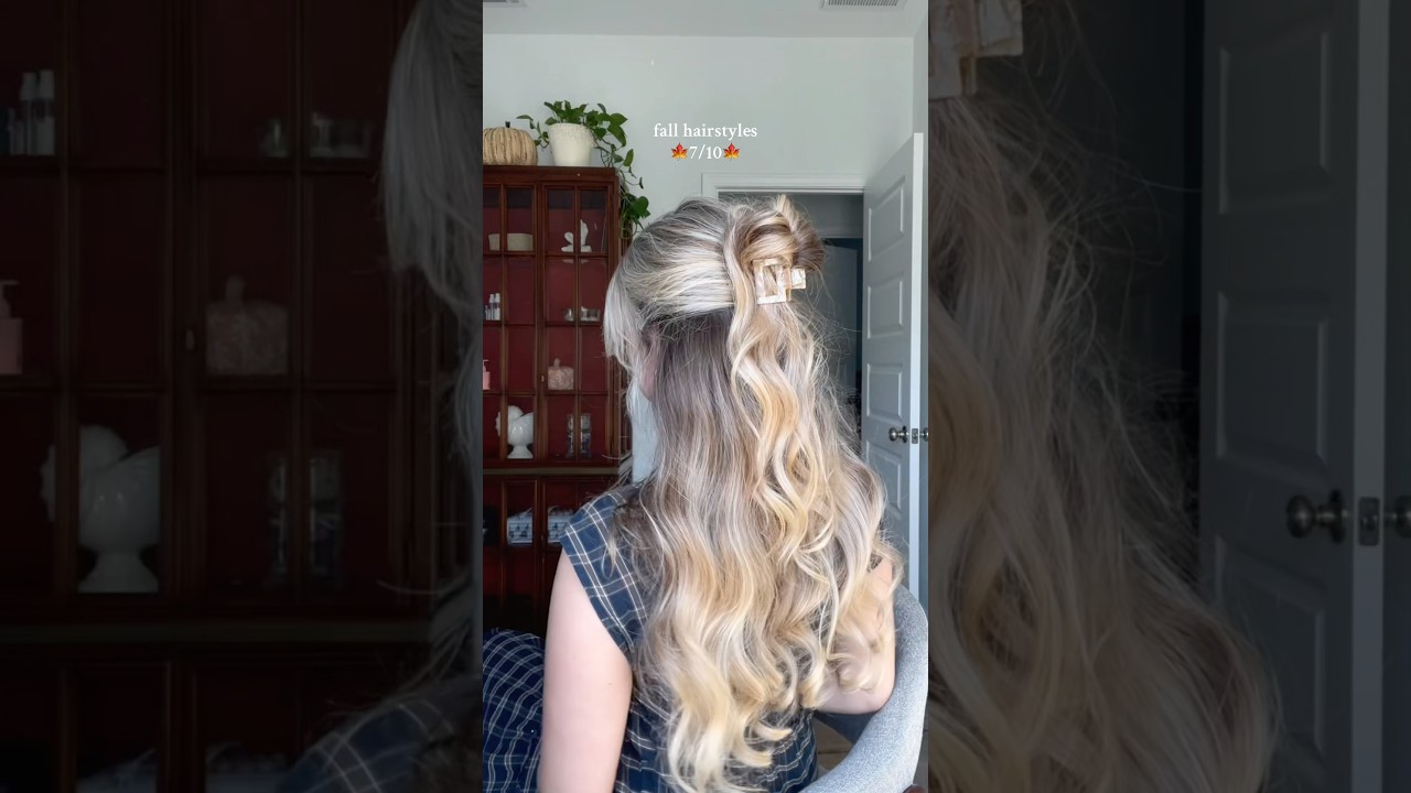 #hairhacks #fallhair #fall #hairtok #hairtutorial #hairstyle #halfuphalfdown #hairstyles #longhair