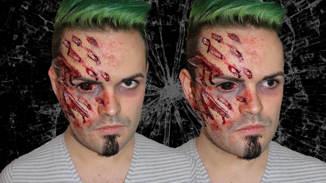 Shattered Glass Trauma Makeup! - 30 Minute FX Makeup!