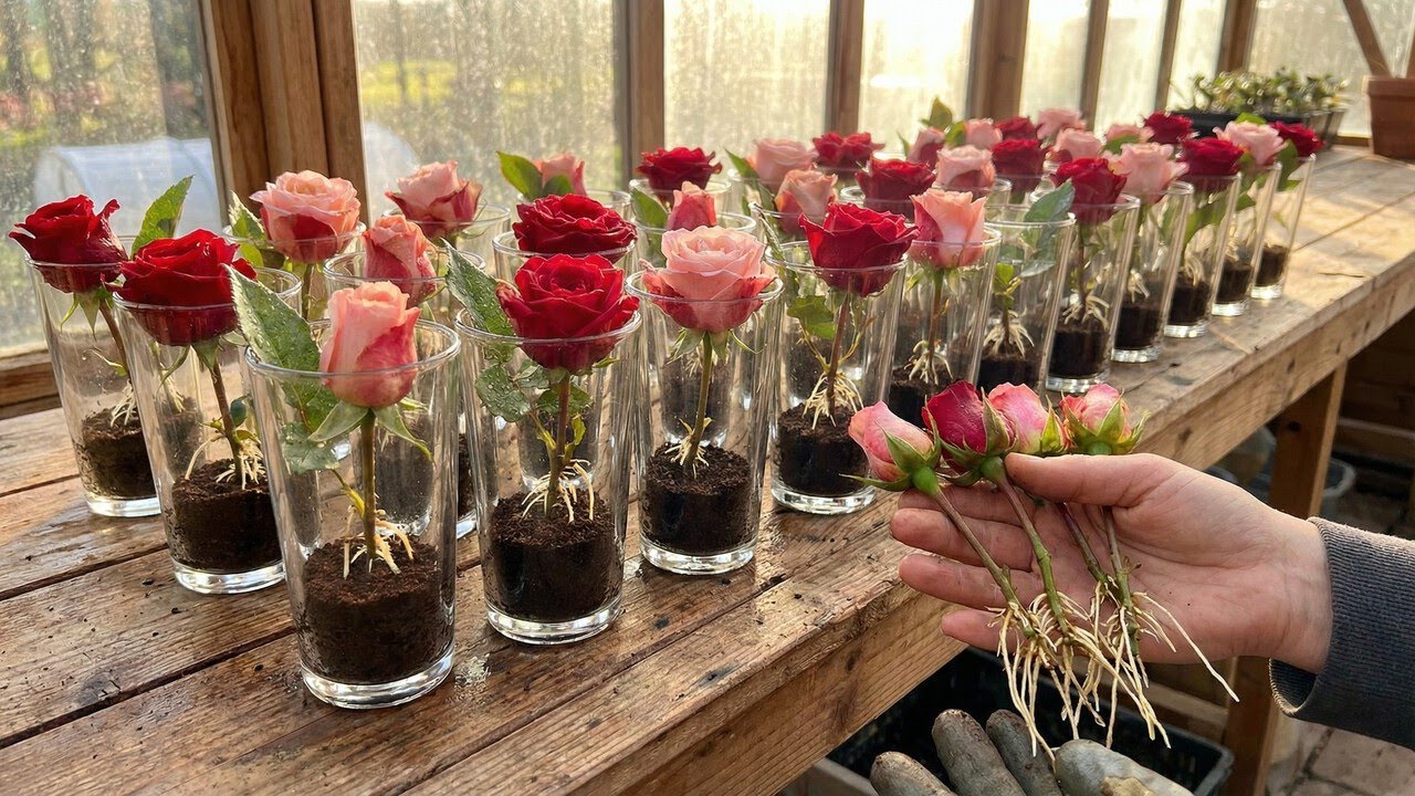Propagating roses using coffee! An extremely fast method of cutting propagation.