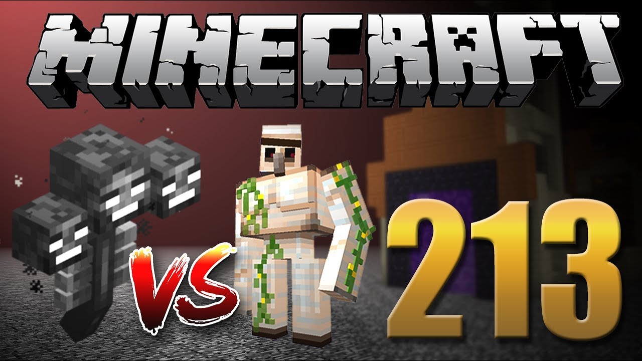 Wither Boss Vs. Iron Golem! - Minecraft Em busca da casa autom&aacute;tica #213