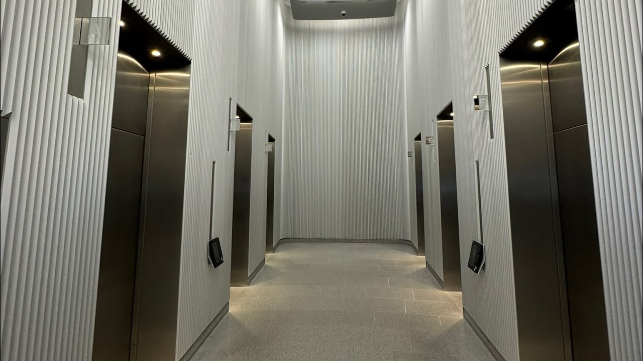 [BEFORE & MIP] 6 m/s Custom Kone EcoDisc (High-Rise) Lifts - The Gherkin In London, England