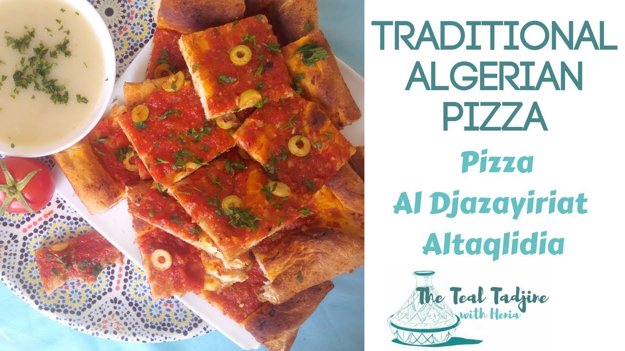 Traditional Algerian Pizza |  Pizza Carré Djazayiri, Pizza Algérienne,  البيتزا الجزائرية التقليدية