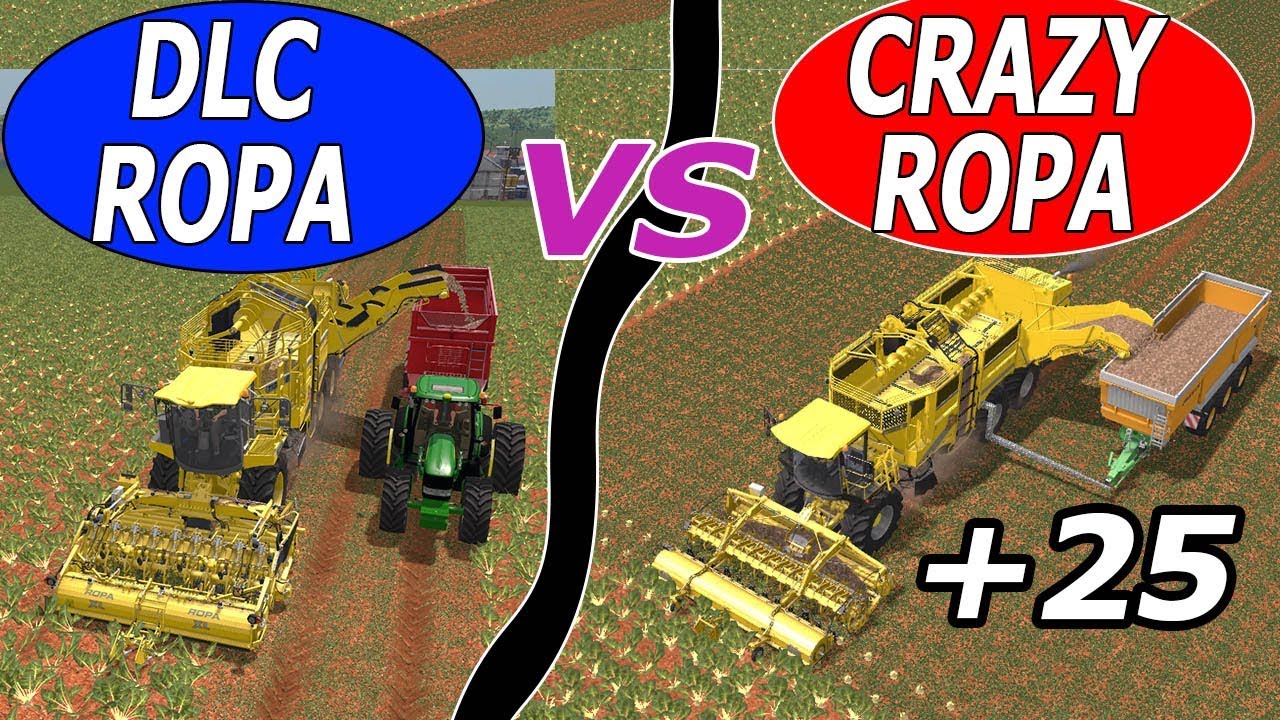 Farming Simulator 17: Original Ropa DLC VS Crazy Ropa Mods +25M | Vehicles Comparison